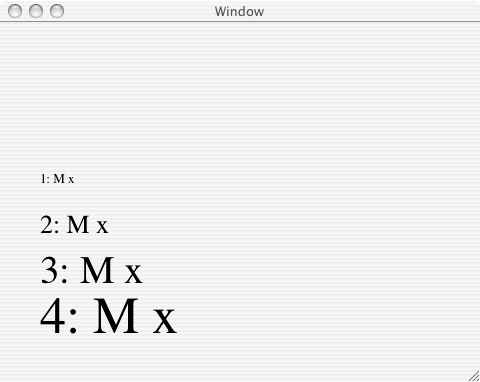 Text Mac OS X